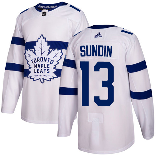 Adidas Maple Leafs #13 Mats Sundin White Authentic 2018 Stadium Series Stitched NHL Jersey
